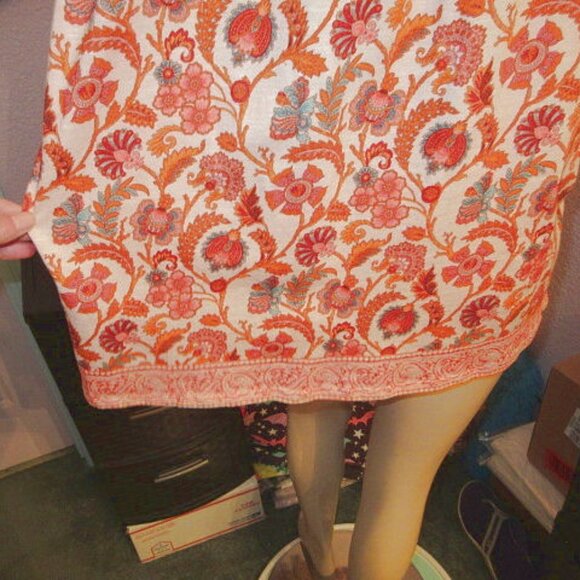 Sundance Eyelet Crochet Tunic Top Size L Cotton Sleeveless Keyhole Flowy Boho - Picture 8 of 10